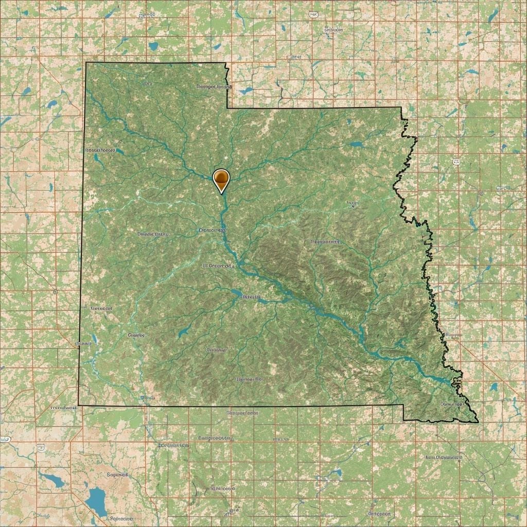 Arkansas coverage map - 50 miles