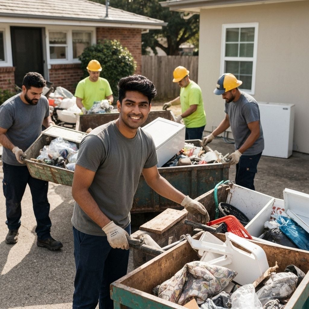 Professional Cesar's Junk Removal team working